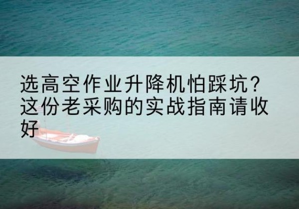 威宁高空作业升降机厂家推荐-选高空作业升降机怕踩坑？这份老采购的实战指南请收好